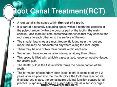 <b>Root</b> <b>canal</b> <b>therapy</b> is a specialty of. . Dental narrative for root canal therapy